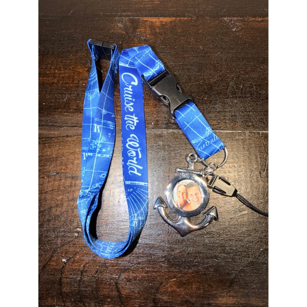 Princess Cruises Lanyard‎ Anchor Photo Frame Cruise the World Blue